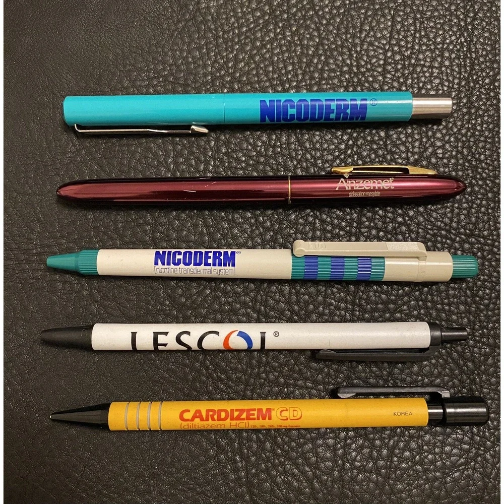 VNTG 5-Pharmaceutical Advertisement Pens/pencil Cardizem Anzemet Nicoderm Lescol